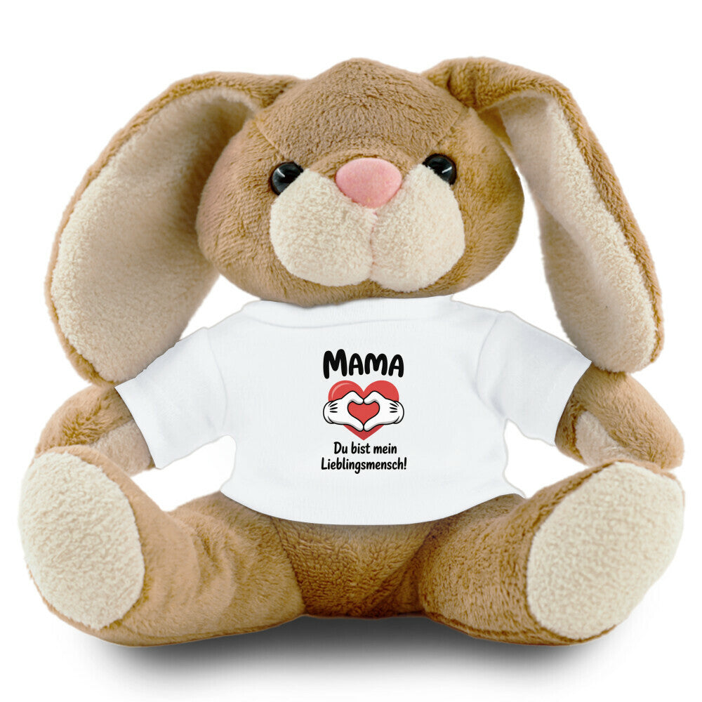 MUTTERTAG Plüschtier Hase MAMA DU BIST MEIN LIEBLINGSMENSCH