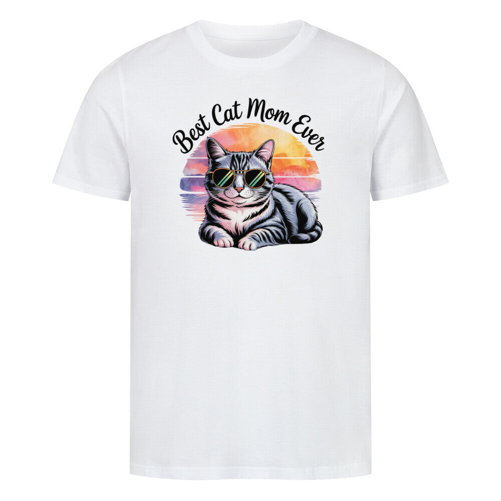 MUTTERTAG Premium Organic Shirt BEST CAT MOM EVER