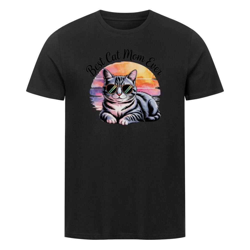 MUTTERTAG Premium Organic Shirt BEST CAT MOM EVER