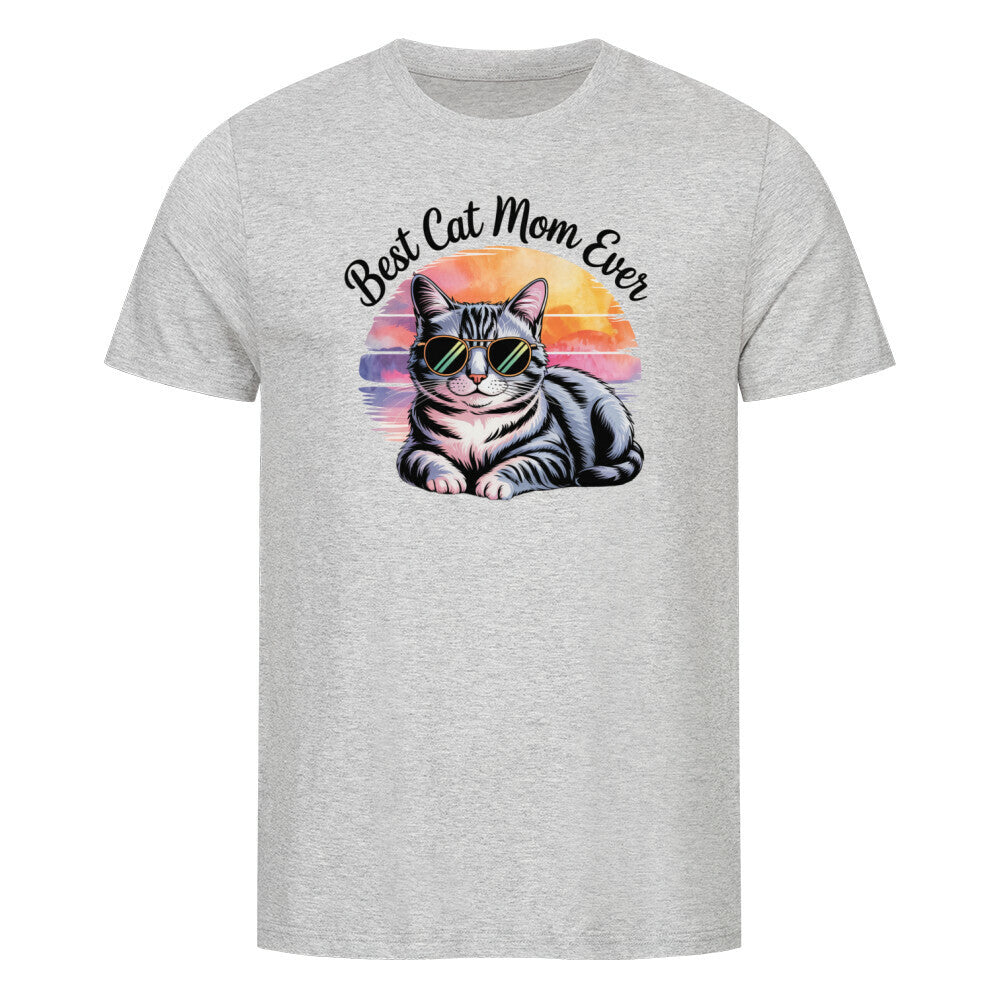 MUTTERTAG Premium Organic Shirt BEST CAT MOM EVER