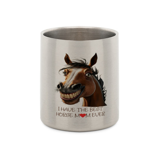 Edelstahl-Tasse mit KarabinerI HAVE THE BEST HORSE MOM EVER
