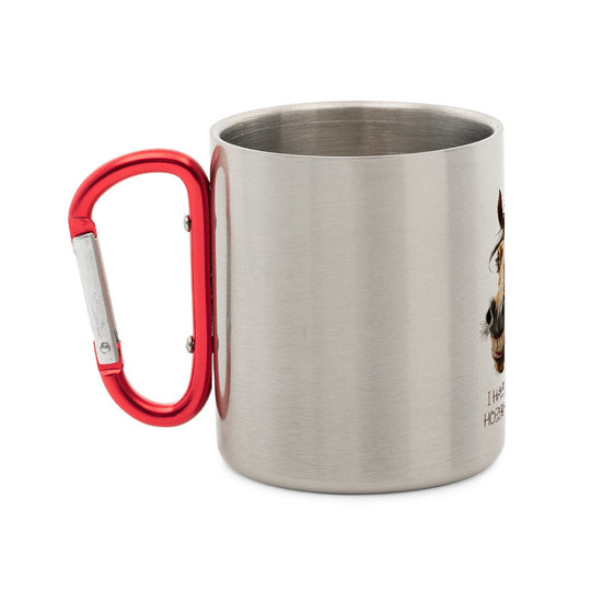Edelstahl-Tasse mit KarabinerI HAVE THE BEST HORSE MOM EVER