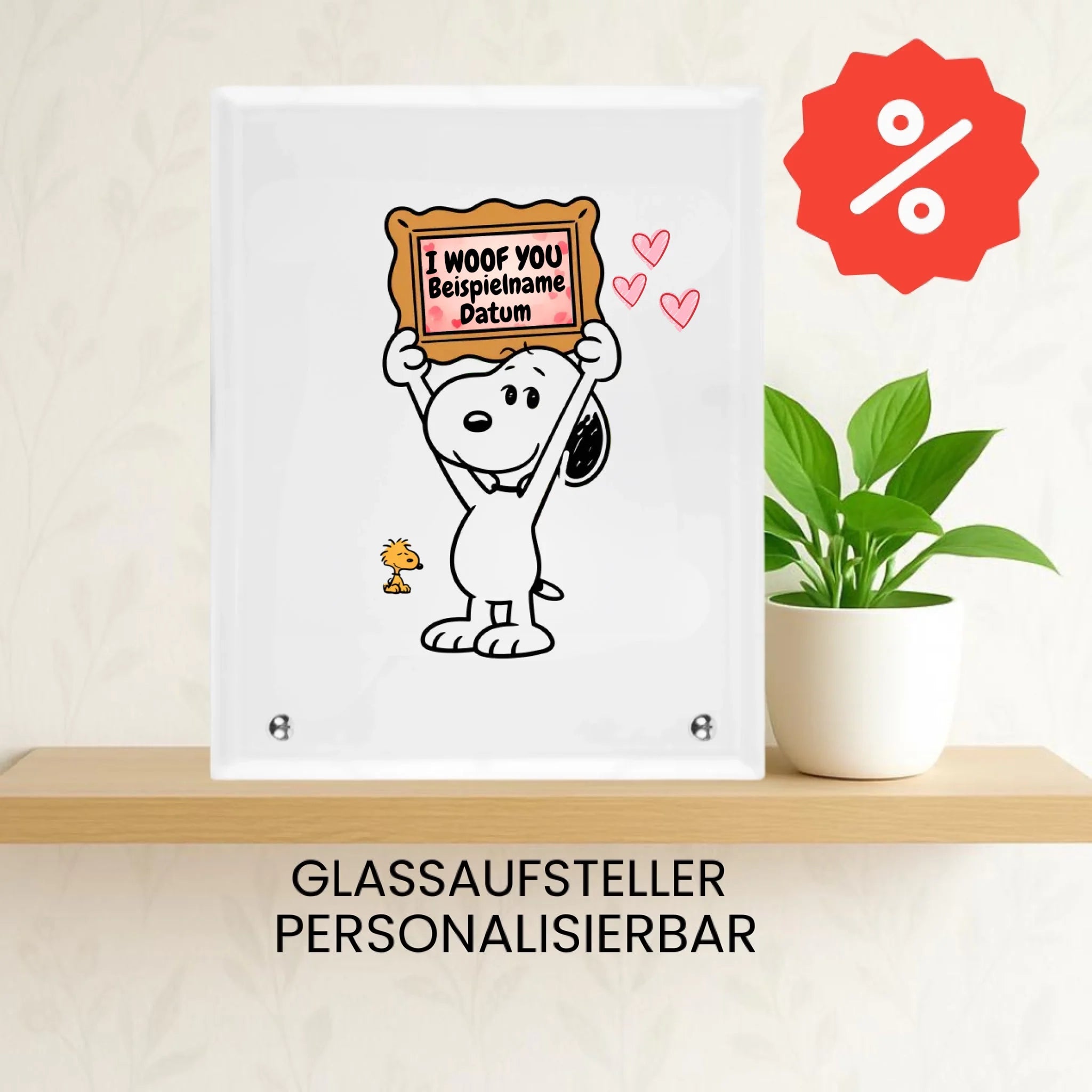 I WOOF YOU auch Tasse und Kissen -personalisierbar-Merlemagic