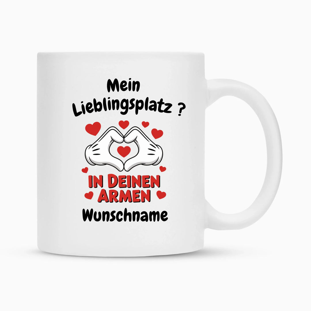 Mein Lieblingsplatz ? auch Tasse und Kissen -personalisierbar