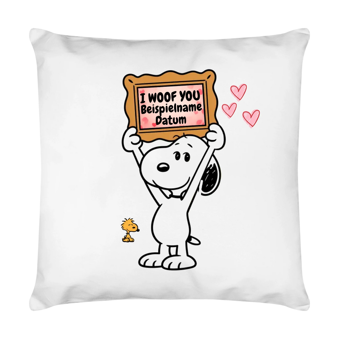 Tazza e cuscino I WOOF YOU - anche personalizzabili