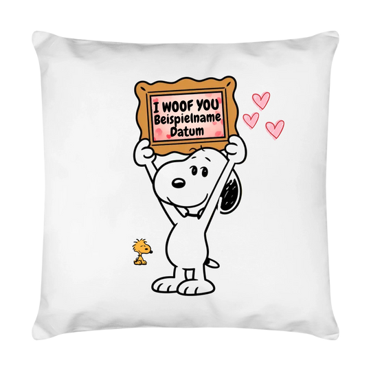 Tazza e cuscino I WOOF YOU - anche personalizzabili