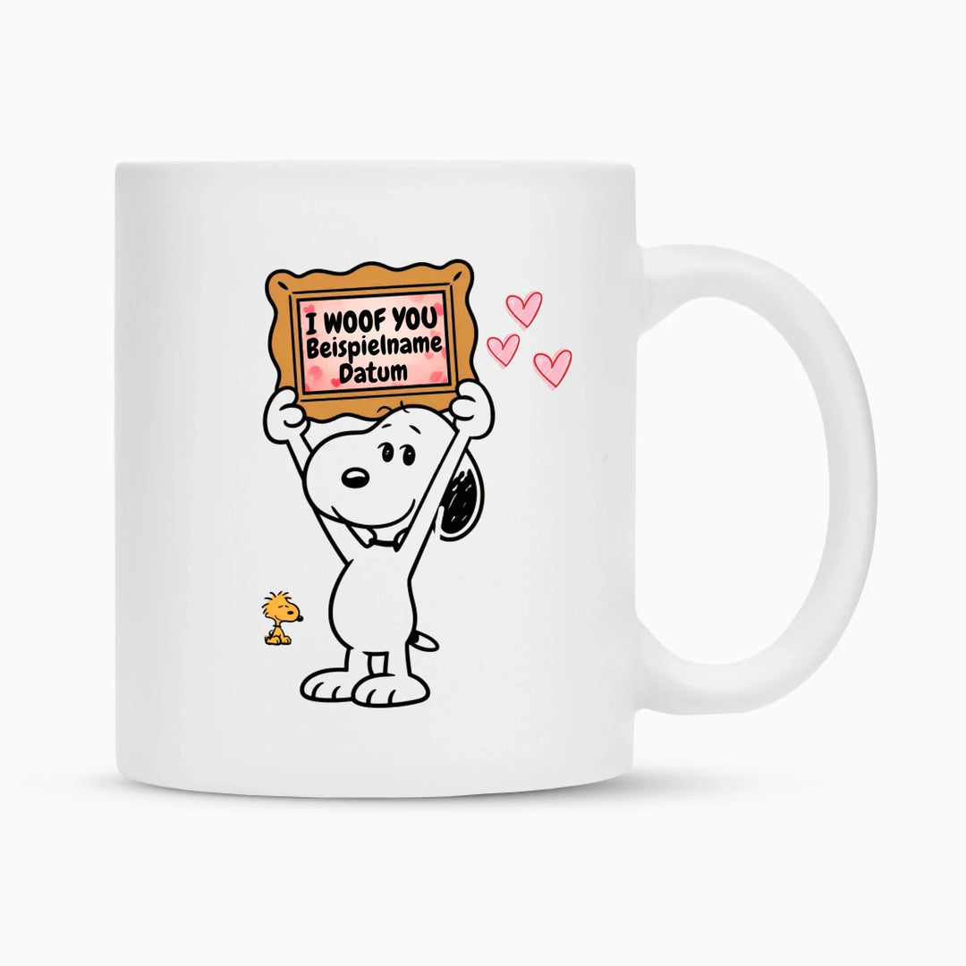 Tazza e cuscino I WOOF YOU - anche personalizzabili