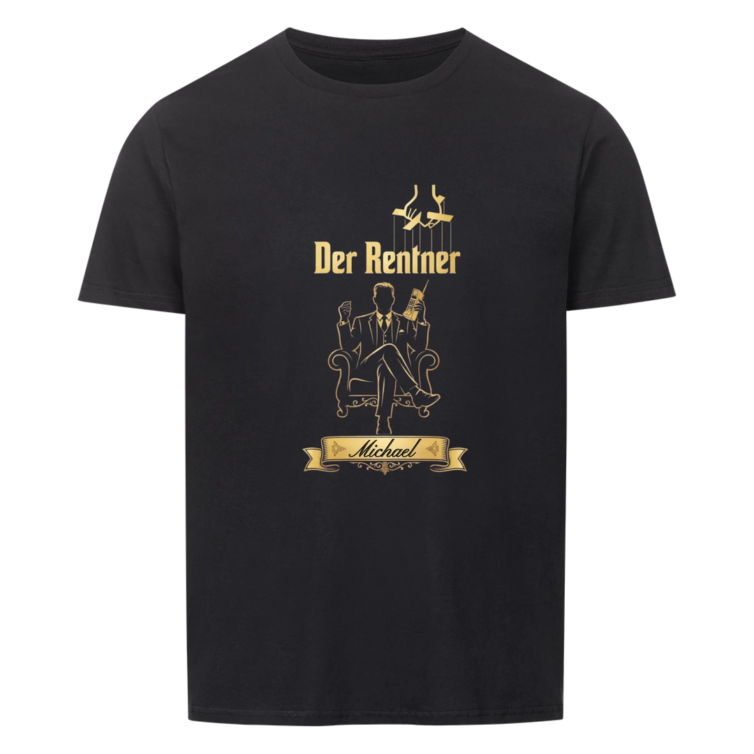 DER RENTNER – personalisiertes T-Shirt Frontansicht