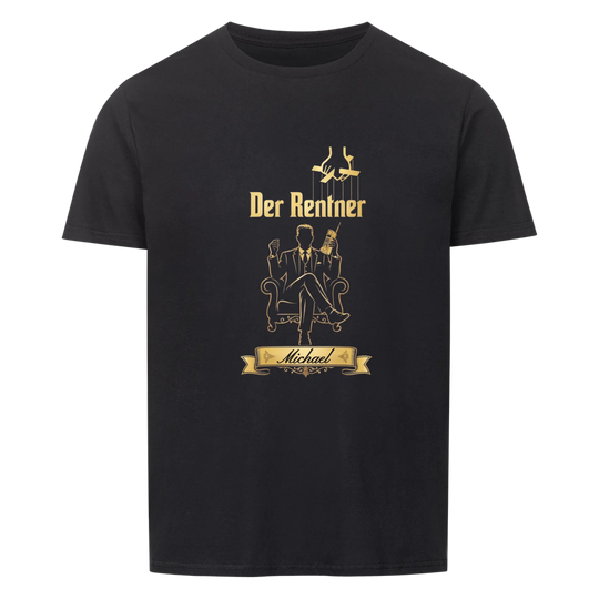 DER RENTNER – personalisiertes T-Shirt Frontansicht