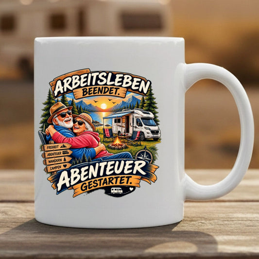 Arbeitsleben beendet Tasse