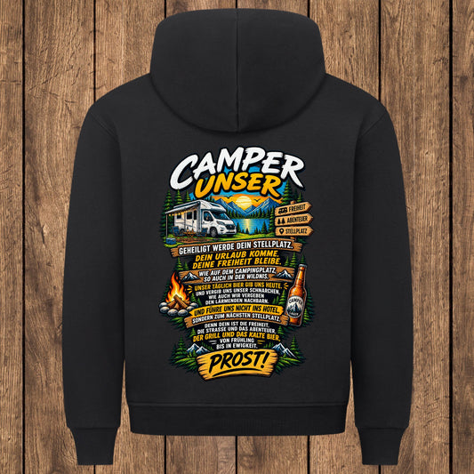 Camper Unser Rückendruck Kapuzenpullover Unisex