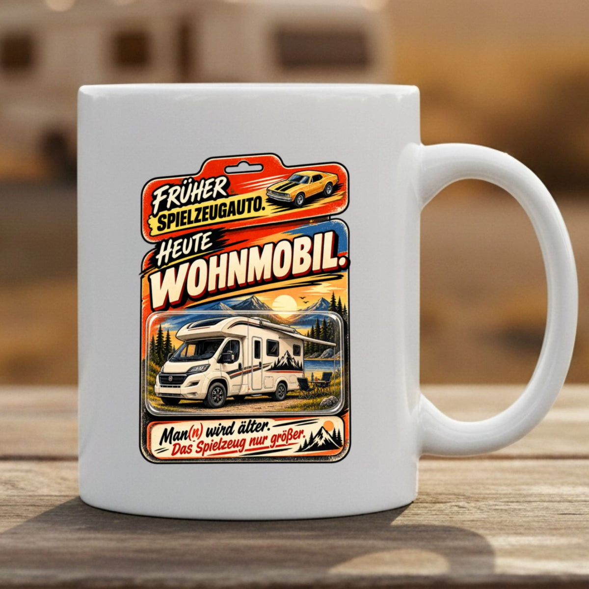 Früher Spielzeugauto Tasse