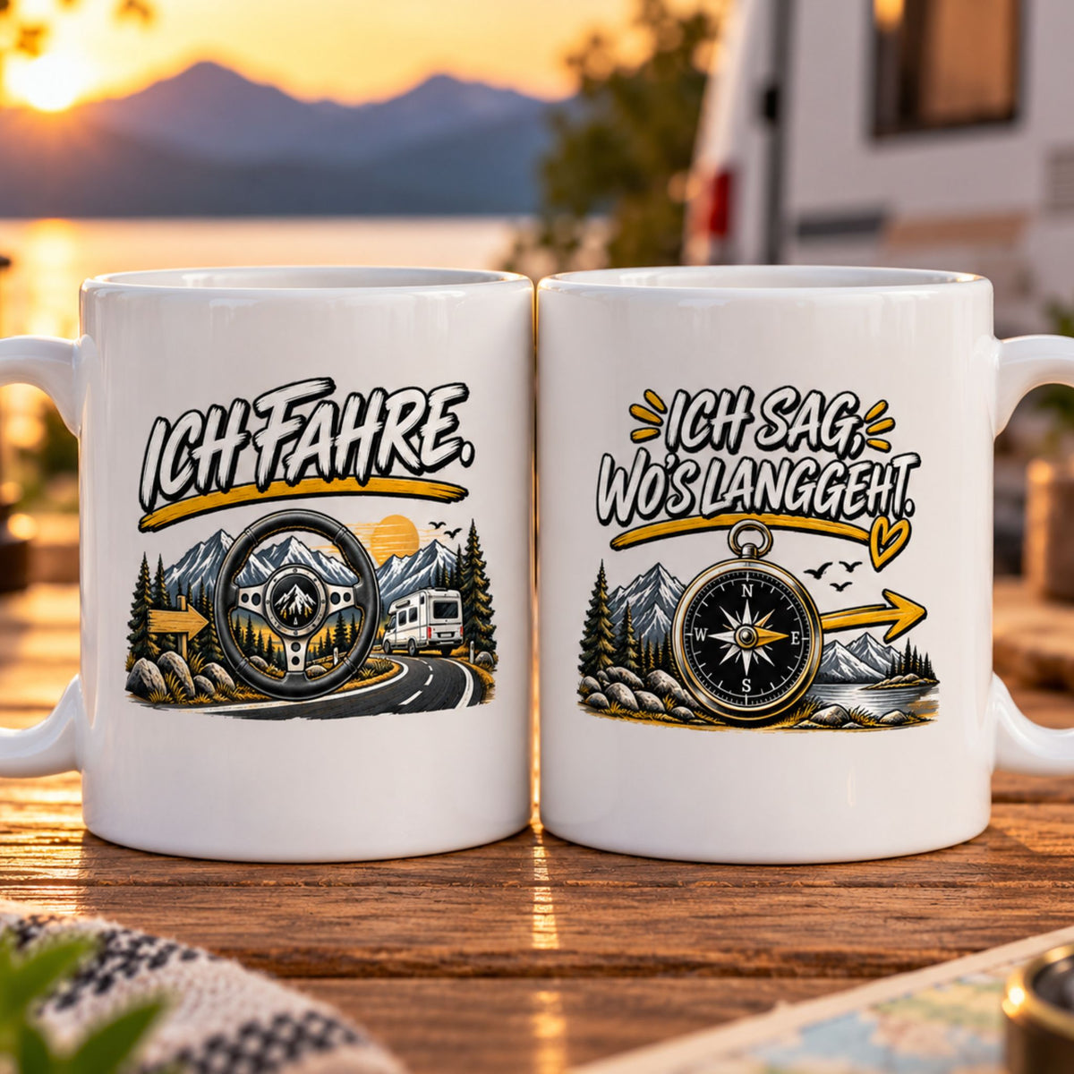 Ich fahre & Ich sag, wo's langgeht Tassen-Set