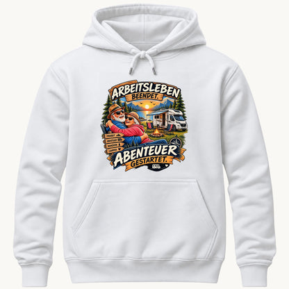 Arbeitsleben beendet Kapuzenpullover Unisex
