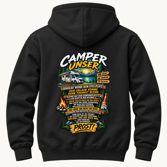 Camper Unser Rückendruck Kapuzenpullover Unisex