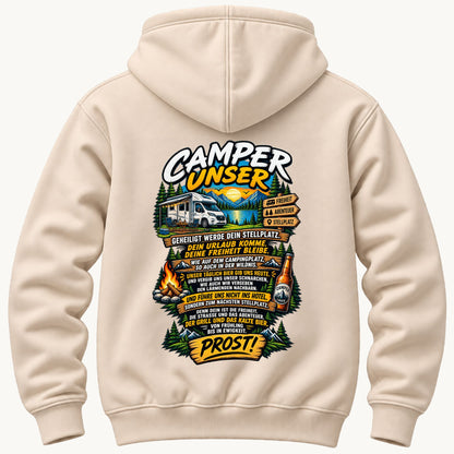 Camper Unser Rückendruck Kapuzenpullover Unisex