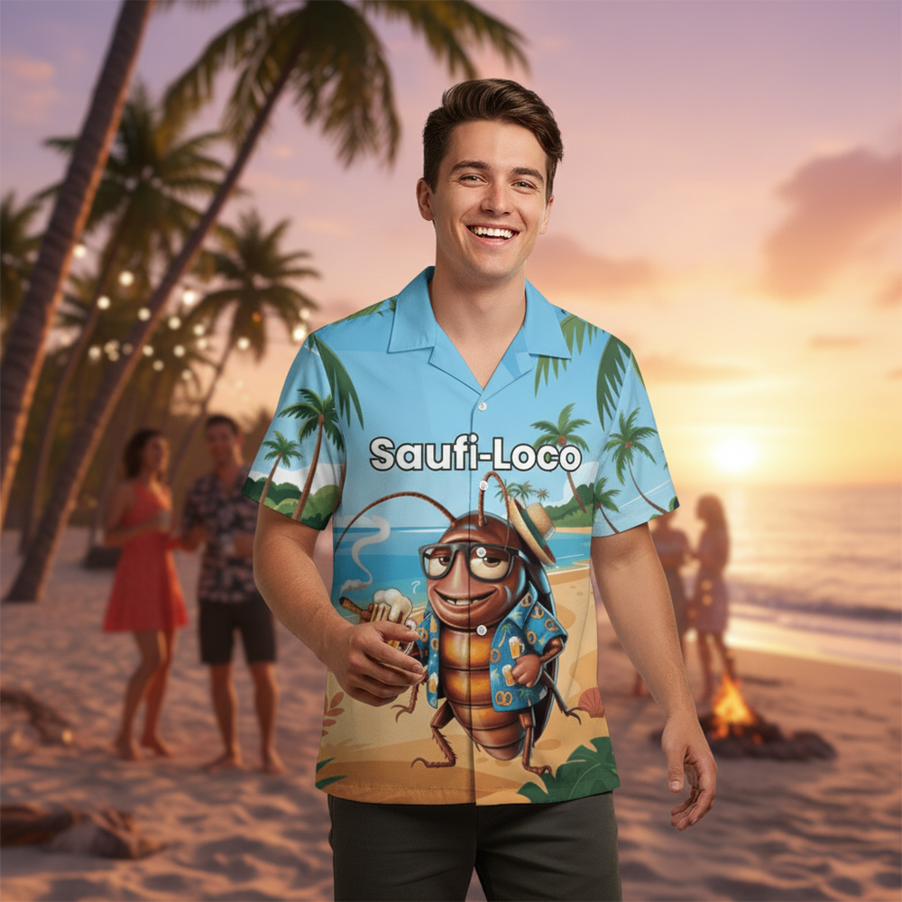 SAUFI -LOCO Alloverprint Hawaiihemd