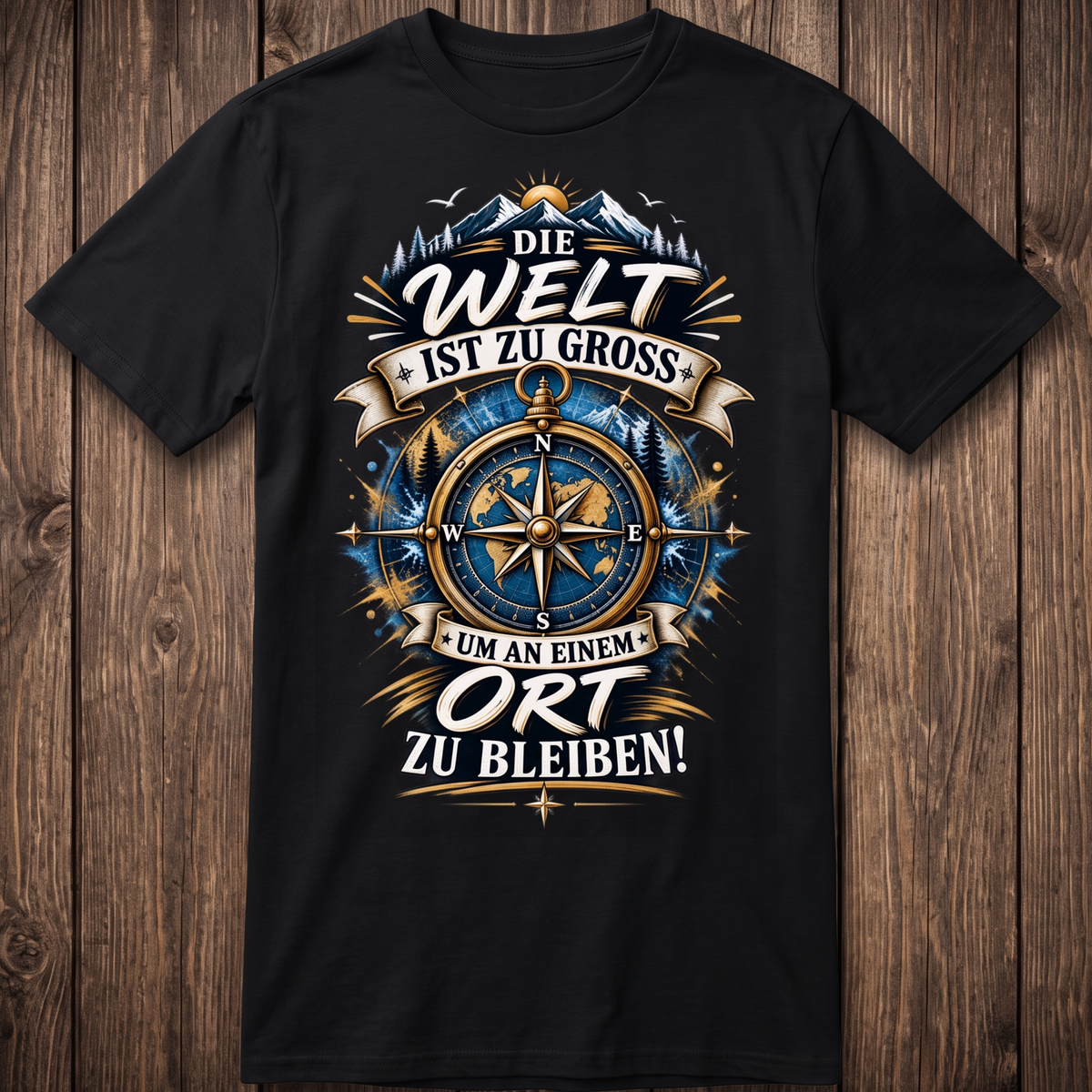 Die Welt ist zu groß Rückendruck Shirt Unisex