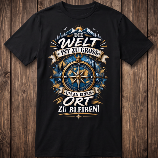 Die Welt ist zu groß Rückendruck Shirt Unisex